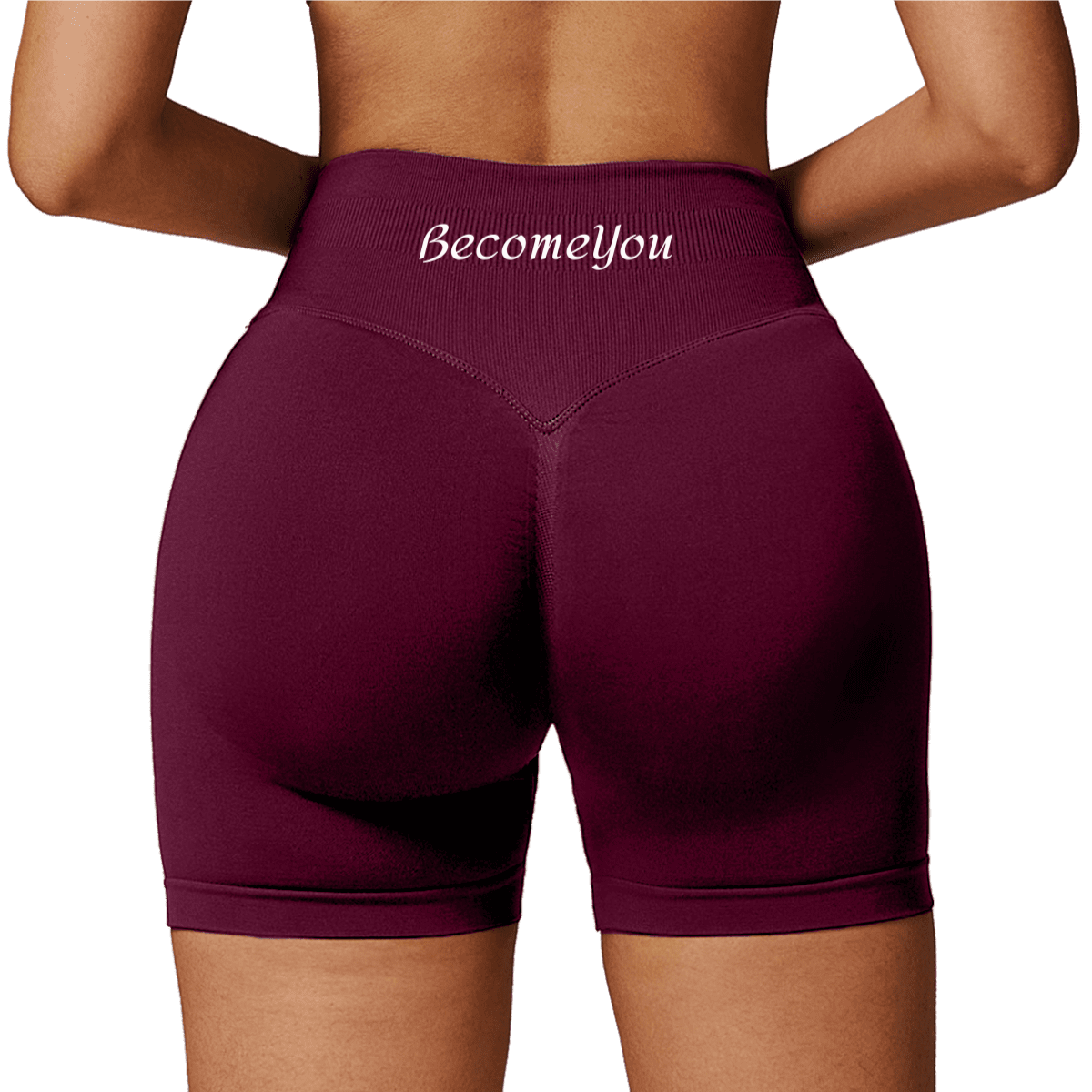Seamless High-Waisted Yoga Shorts – Sculpting & Sweat-Wicking