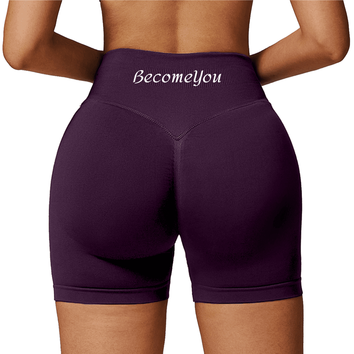 Seamless High-Waisted Yoga Shorts – Sculpting & Sweat-Wicking