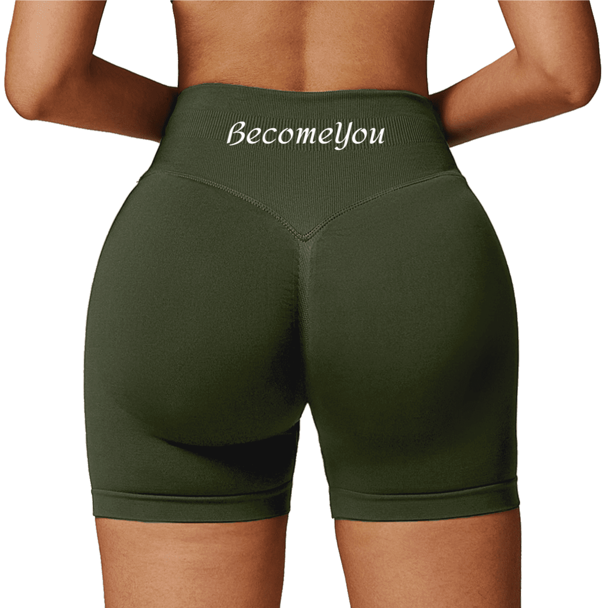 Seamless High-Waisted Yoga Shorts – Sculpting & Sweat-Wicking