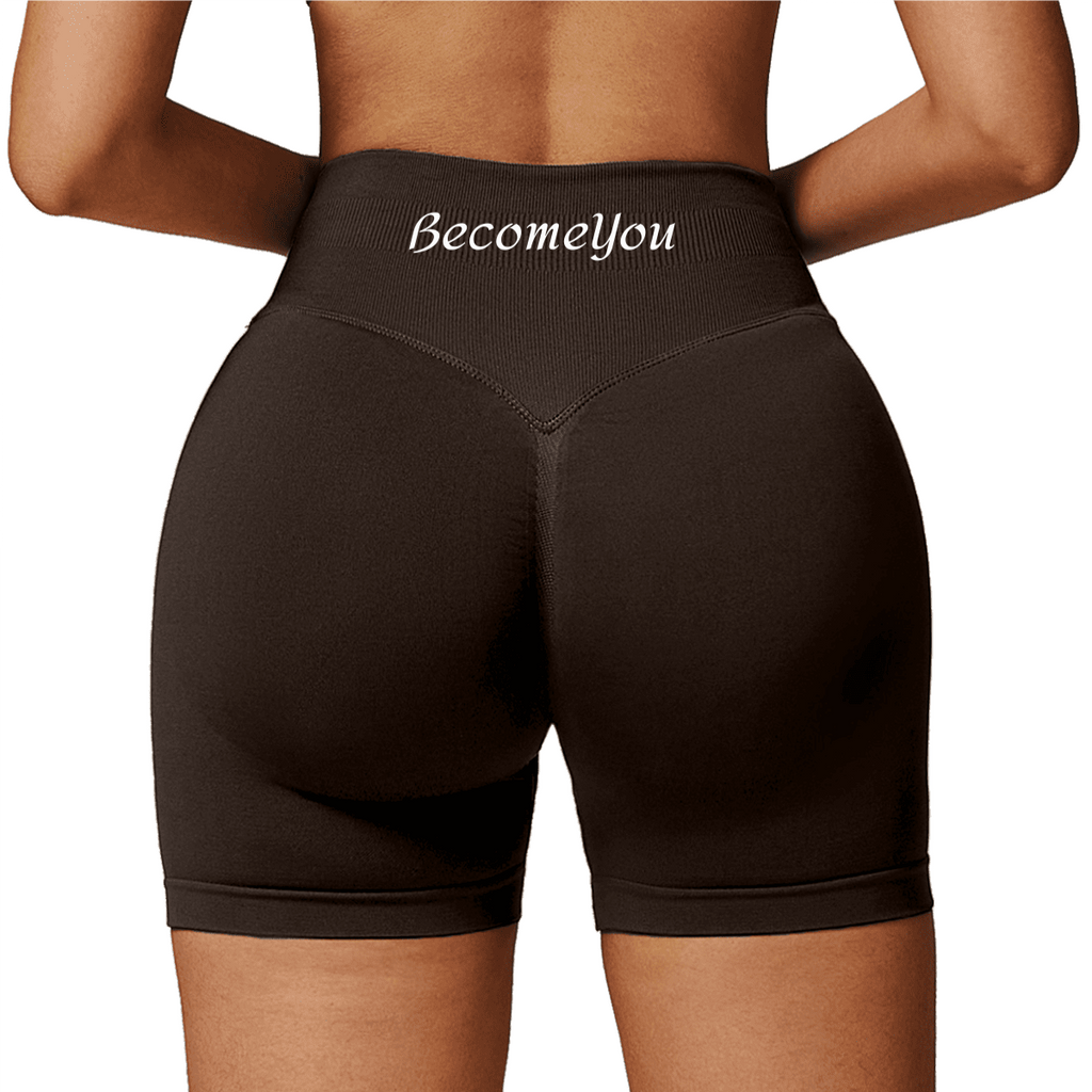 Seamless High-Waisted Yoga Shorts – Sculpting & Sweat-Wicking